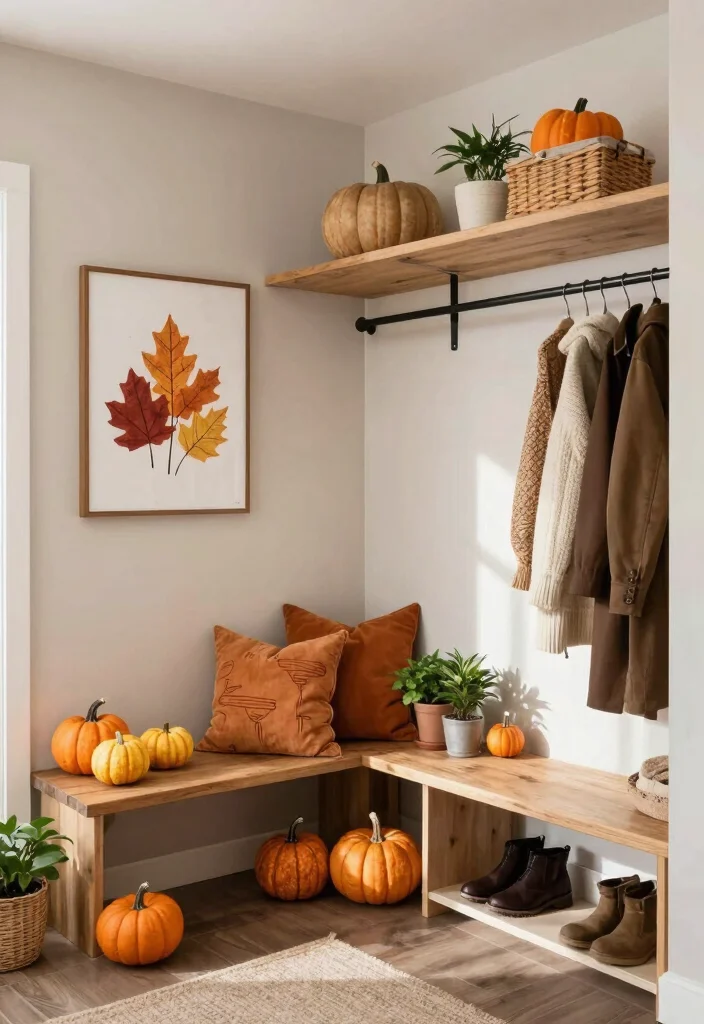 14 Mudroom Entryway Garage Ideas for High Traffic Homes 12. Seasonal Decor Touches 0
