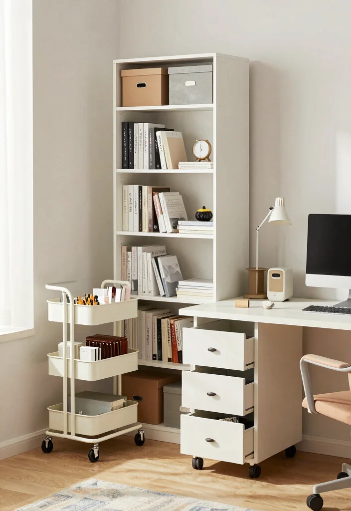 14 Office Set Up Ideas Layout for Better Workflow 27 14 Office Set Up Ideas Layout for Better Workflow 7. Functional Storage Solutions 0