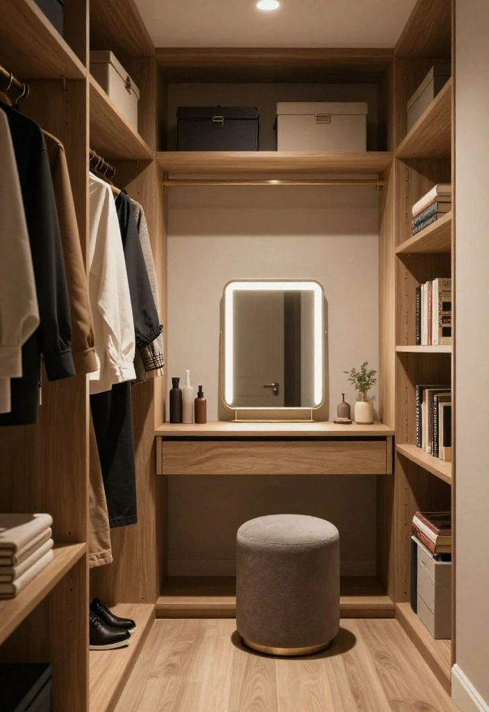 14 Small Space Closet Ideas That Stay Tidy Without Feeling Cramped 53 14 Small Space Closet Ideas That Stay Tidy Without Feeling Cramped 13. Create a Multi Functional Space 0
