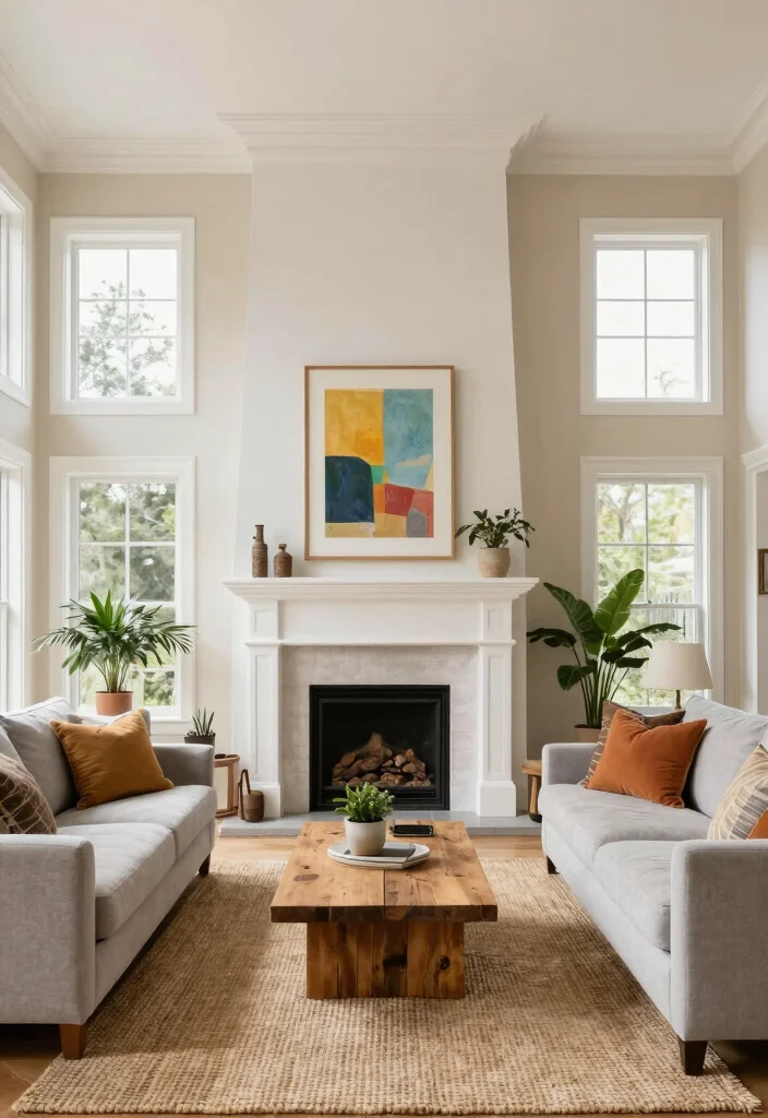 14 Two Story Fireplace Ideas That Create a Bold Focal Point 1. Elegant Whitewashed Charm 0