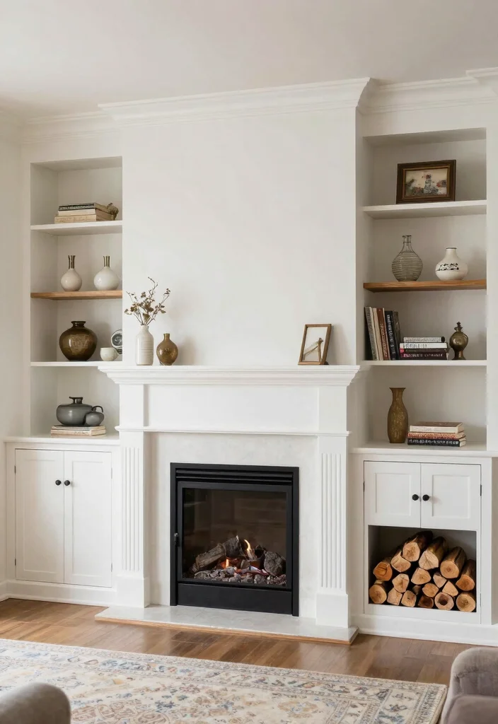 14 Two Story Fireplace Ideas That Create a Bold Focal Point 12. Smart Storage Solutions 0