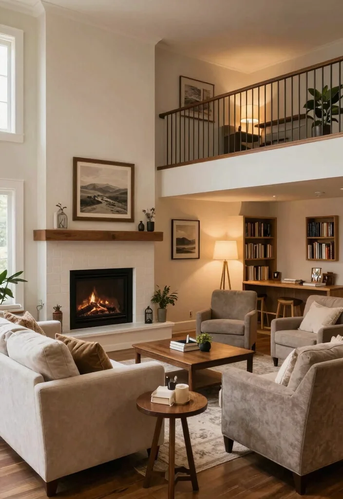 14 Two Story Fireplace Ideas That Create a Bold Focal Point 13. Multi functional Spaces 0