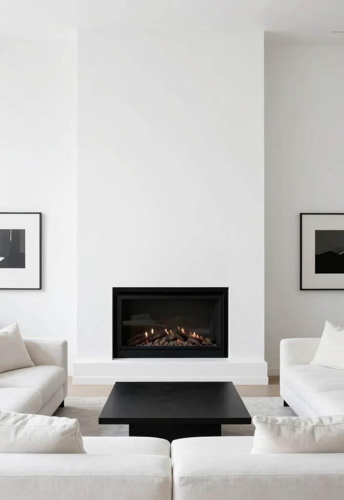 14 Two Story Fireplace Ideas That Create a Bold Focal Point 4. Sleek Modern Lines 0