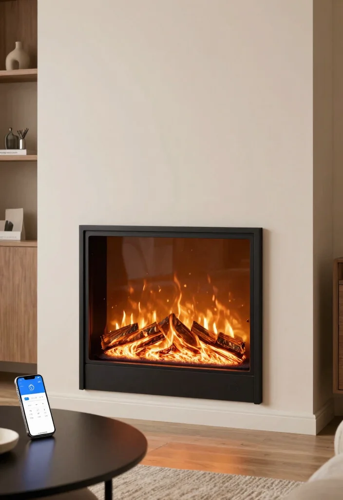 14 Ventless Gas Fireplace Ideas for Easy Installation 12. Ventless Fireplaces with Smart Technology 0