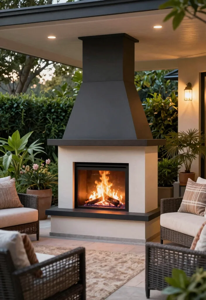 14 Ventless Gas Fireplace Ideas for Easy Installation 6. Outdoor Ventless Fireplaces 0