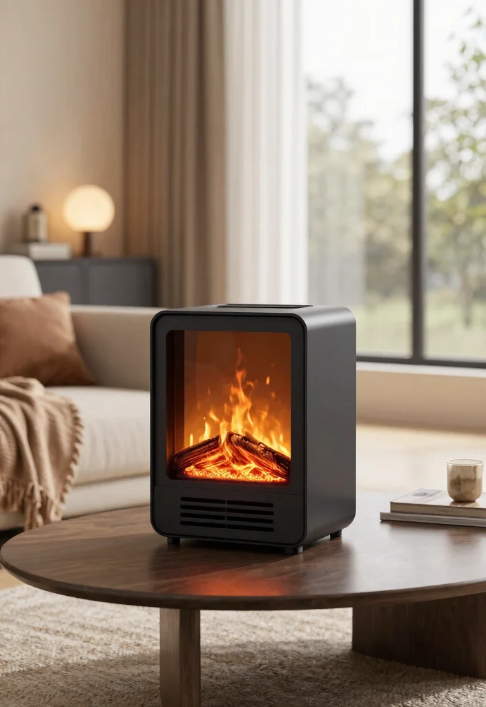 14 Ventless Gas Fireplace Ideas for Easy Installation 7. Portable Ventless Fireplaces 0