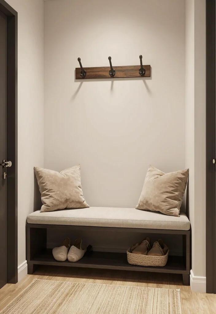 14 Wide Entryway Ideas That Make a Strong First Impression 11. Entryway Benches with Storage 0
