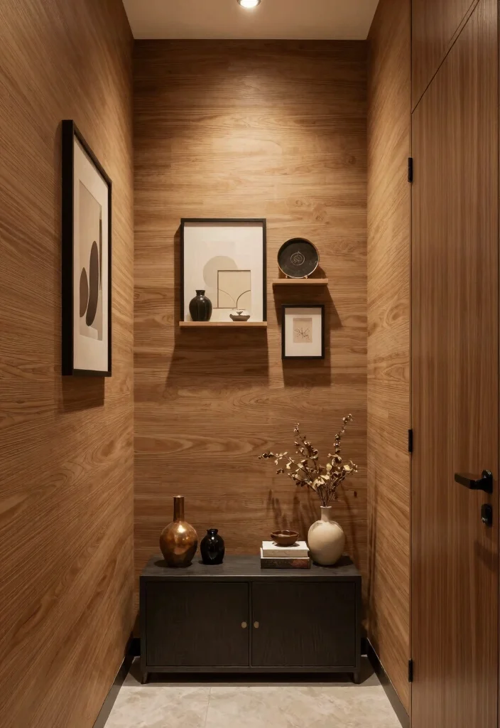 14 Wide Entryway Ideas That Make a Strong First Impression 13. Textured Walls 0