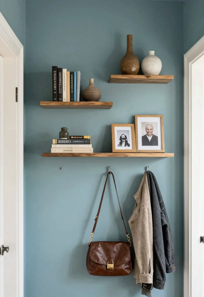 14 Wide Entryway Ideas That Make a Strong First Impression 5. Creative Wall Storage 0