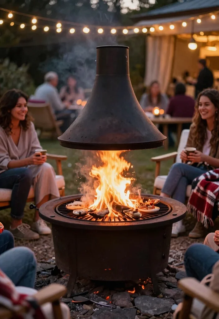 16 Backyard Fireplace Ideas for Outdoor Gathering Spaces 61 16 Backyard Fireplace Ideas for Outdoor Gathering Spaces 11. Fire Pit with Grill Functionality 0