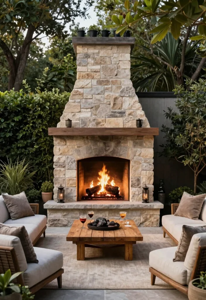 16 Backyard Fireplace Ideas for Outdoor Gathering Spaces 15 16 Backyard Fireplace Ideas for Outdoor Gathering Spaces 5. Built In Outdoor Fireplace 0