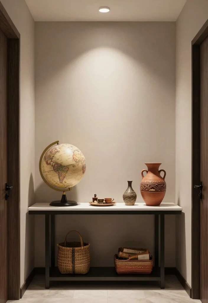 16 Elegant Entryway Ideas Luxury Homes Will Love 13. Clever Use of Artifacts 0