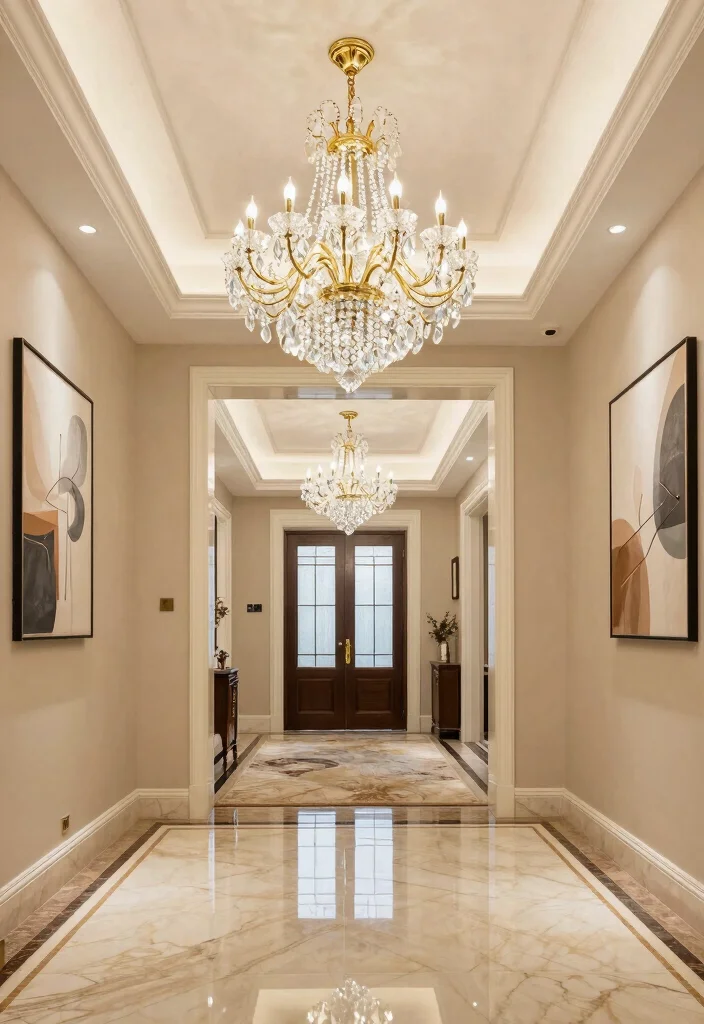 16 Elegant Entryway Ideas Luxury Homes Will Love 3. Statement Lighting Fixtures 0