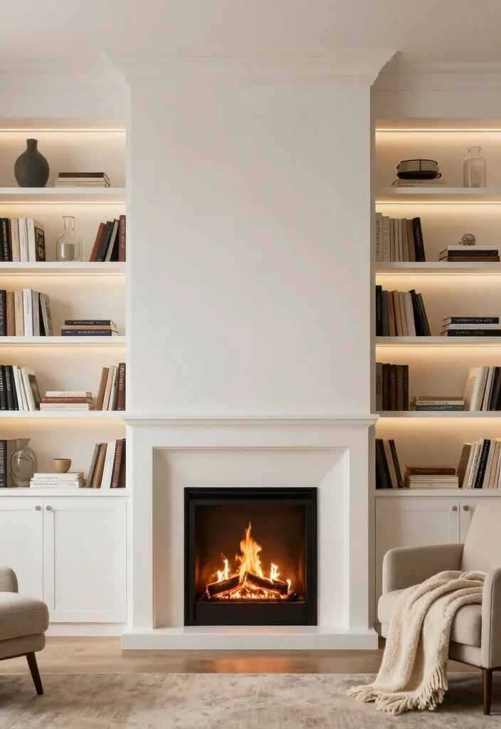 16 Fireplace Ideas Modern with Sleek Contemporary Appeal 30 16 Fireplace Ideas Modern with Sleek Contemporary Appeal 10. Integrated Bookshelves 0