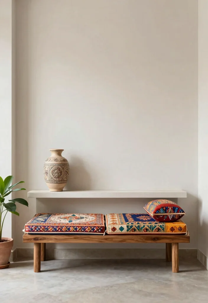 16 Foyer Ideas Entryway Indian Modern with Warm Contemporary Style 3. Minimalist Design with Indian Touch 0