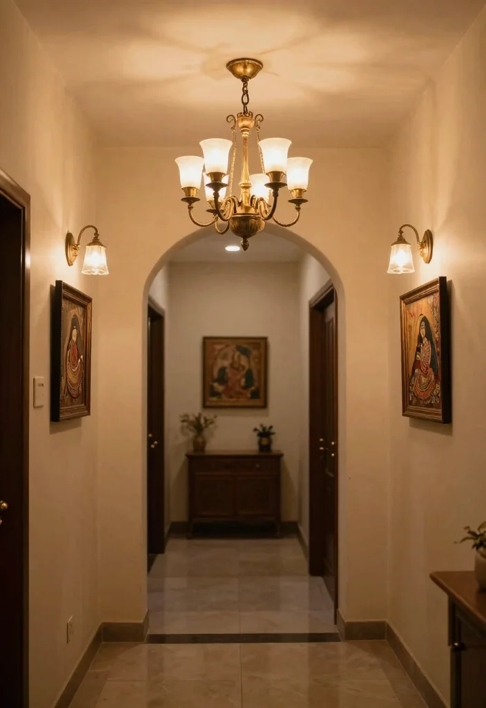 16 Foyer Ideas Entryway Indian Modern with Warm Contemporary Style 4. Warm Lighting Solutions 0
