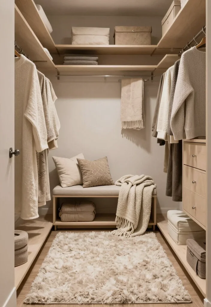 16 IKEA Closet Ideas Walk In with a Custom Built In Feel 10. Soft Textiles for Comfort 0