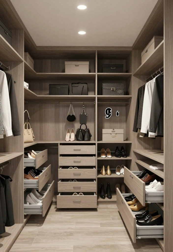16 IKEA Closet Ideas Walk In with a Custom Built In Feel 15. Innovative Pull Out Drawers 0