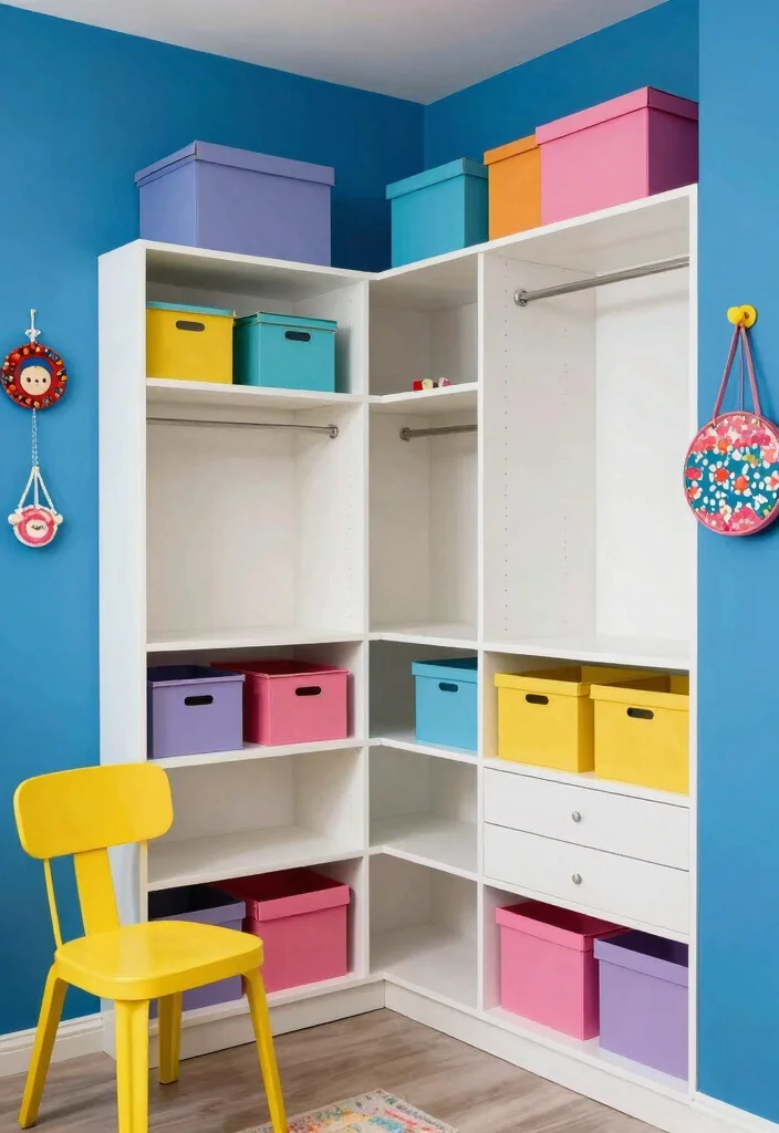16 IKEA Closet Ideas Walk In with a Custom Built In Feel 4. Playful Colors for a Vibrant Look 0