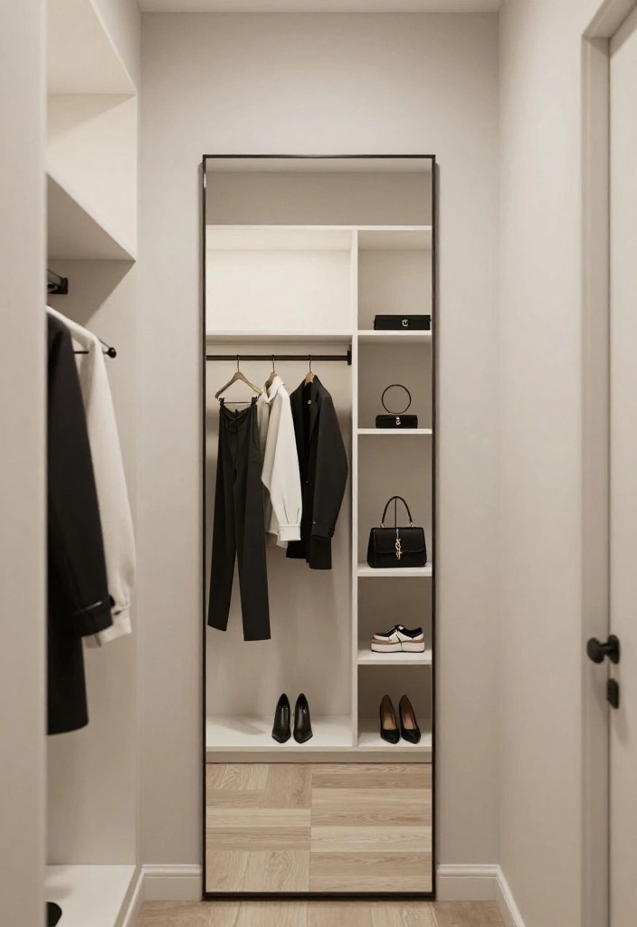 16 Narrow Walk In Closet Ideas Layouts That Actually Flow Well 13 16 Narrow Walk In Closet Ideas Layouts That Actually Flow Well 3. Mirror Magic 0