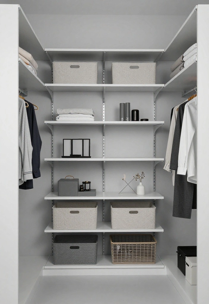 16 Narrow Walk In Closet Ideas Layouts That Actually Flow Well 37 16 Narrow Walk In Closet Ideas Layouts That Actually Flow Well 7. Adjustable Shelving Units 0