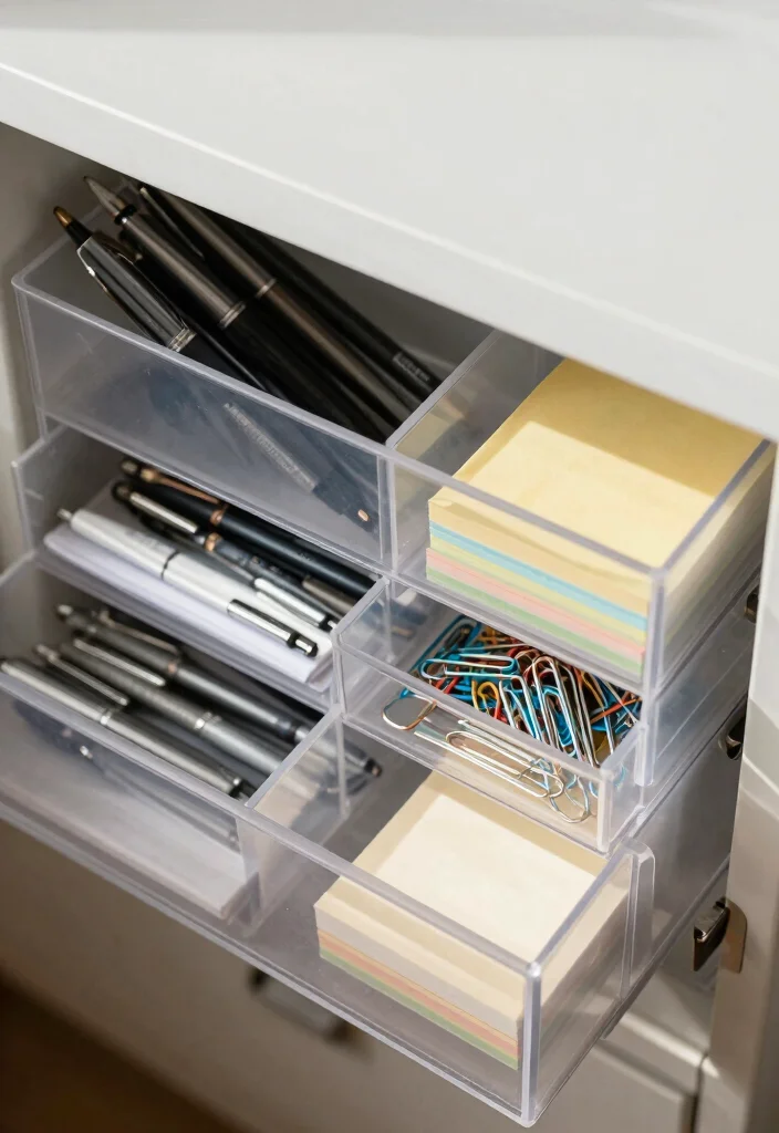 16 Office Storage Ideas for Small Spaces That Stay Organized 12. Drawer Organizers 0