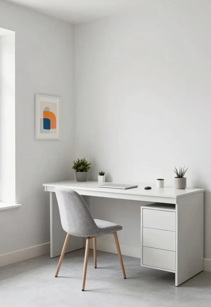 16 Office Storage Ideas for Small Spaces That Stay Organized 15. Minimalist Color Palette 0