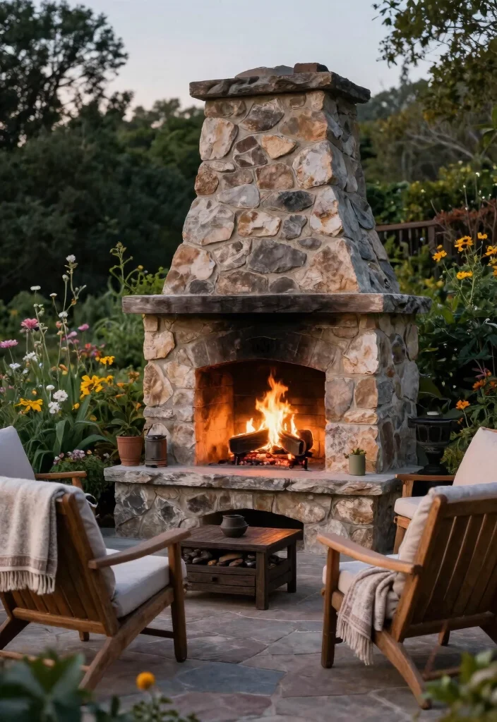 16 Outdoor Fireplace Ideas for Cozy Backyard Gatherings 1 16 Outdoor Fireplace Ideas for Cozy Backyard Gatherings 1. Rustic Stone Fireplace 0