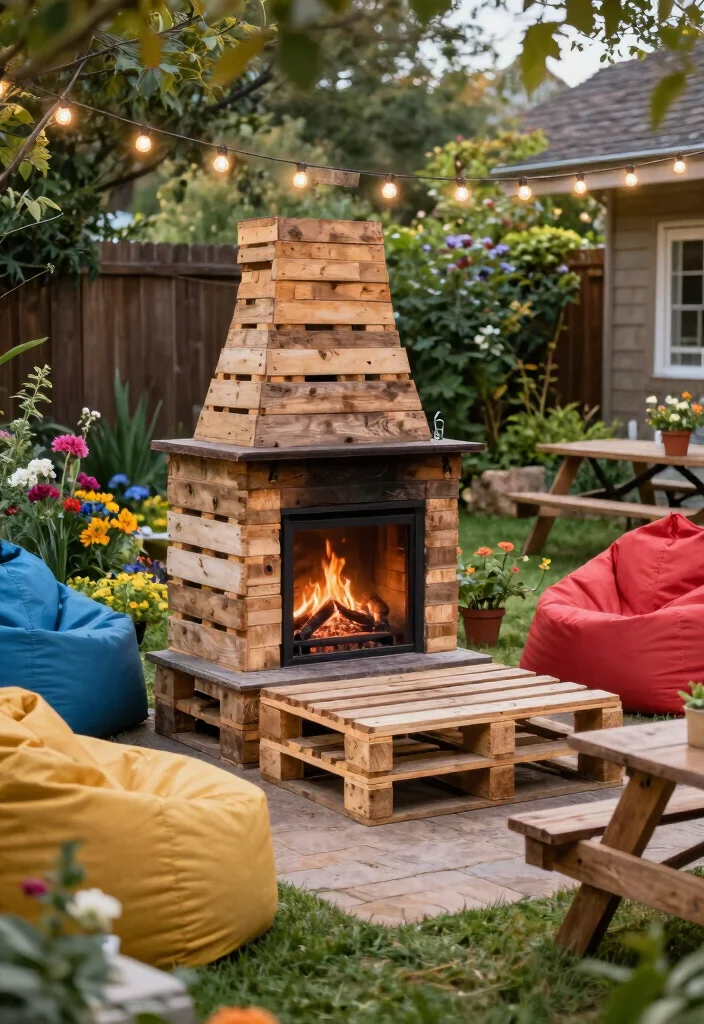 16 Outdoor Fireplace Ideas for Cozy Backyard Gatherings 40 16 Outdoor Fireplace Ideas for Cozy Backyard Gatherings 10. DIY Pallet Fireplace 0