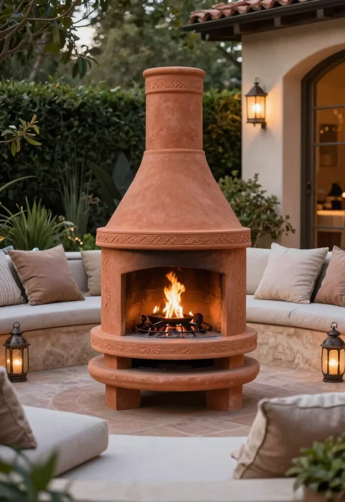 16 Outdoor Fireplace Ideas for Cozy Backyard Gatherings 41 16 Outdoor Fireplace Ideas for Cozy Backyard Gatherings 11. Outdoor Chiminea 0