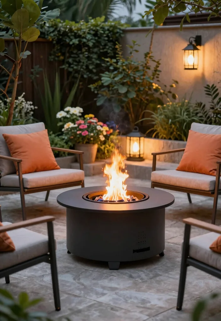 16 Outdoor Fireplace Ideas for Cozy Backyard Gatherings 55 16 Outdoor Fireplace Ideas for Cozy Backyard Gatherings 15. Portable Fire Pit 0