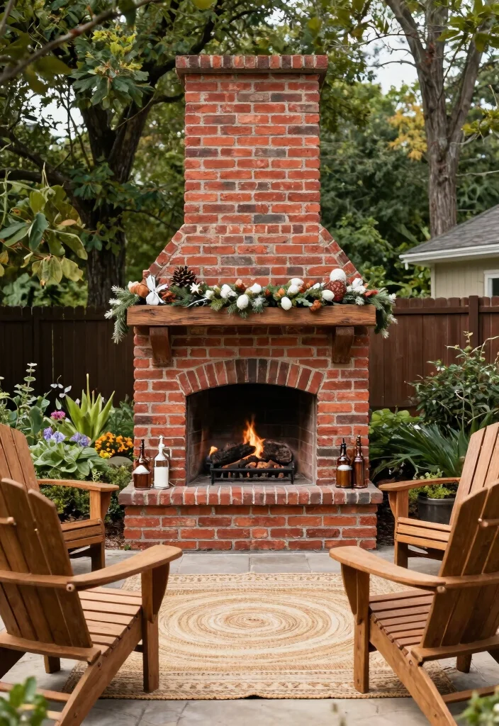 16 Outdoor Fireplace Ideas for Cozy Backyard Gatherings 13 16 Outdoor Fireplace Ideas for Cozy Backyard Gatherings 3. Classic Brick Fireplace 0