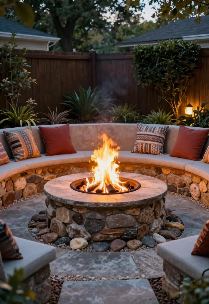 16 Outdoor Fireplace Ideas for Cozy Backyard Gatherings 25 16 Outdoor Fireplace Ideas for Cozy Backyard Gatherings 5. Circular Fire Pit 0