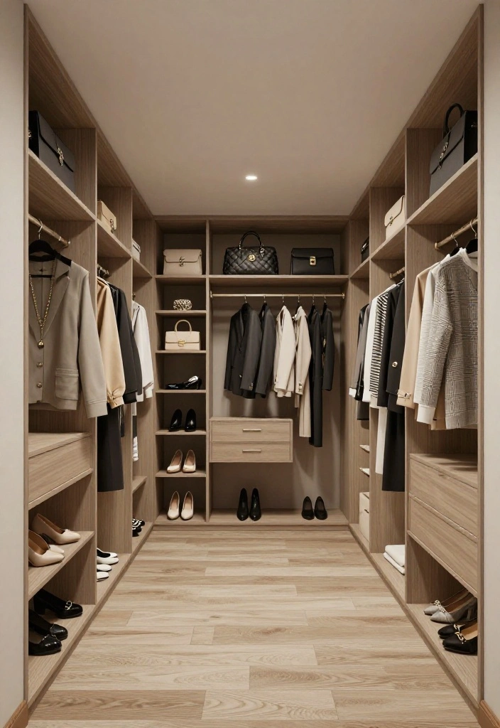 16 Walk in Closet Ideas Master Suite with Calm Luxury Organization 12. Open and Airy Layout Design 0