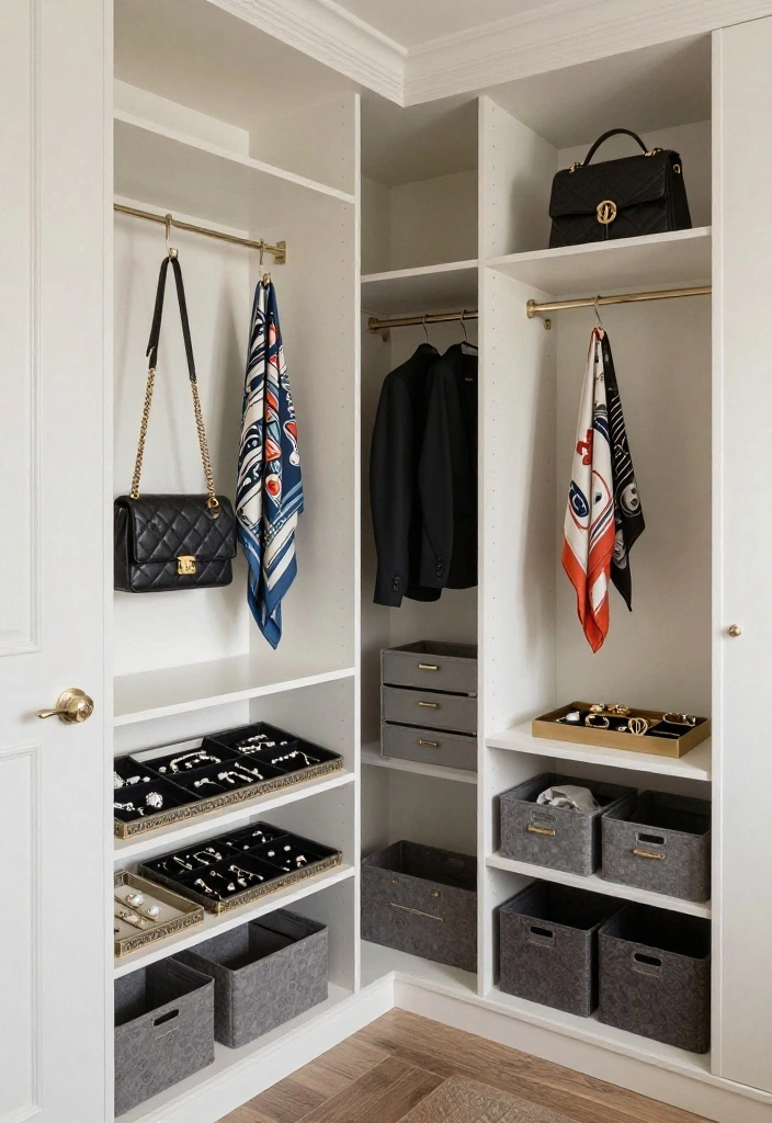 16 Walk in Closet Ideas Master Suite with Calm Luxury Organization 16. Thoughtful Closet Accessories for Functional Design 0