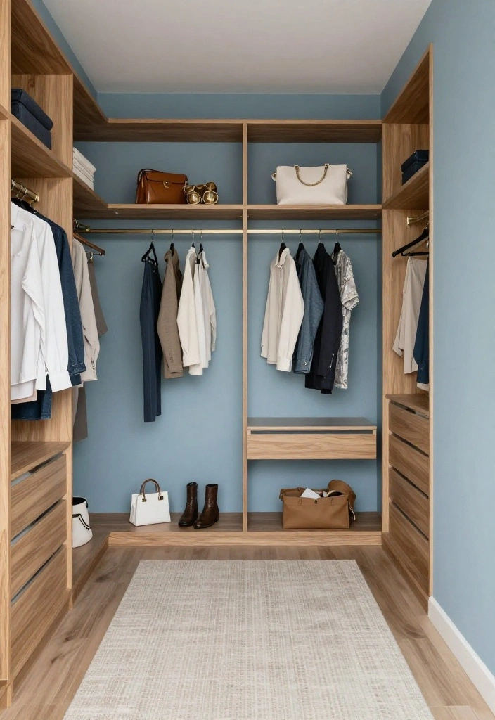 16 Walk in Closet Ideas Master Suite with Calm Luxury Organization 6. Color Psychology in Closet Design 0